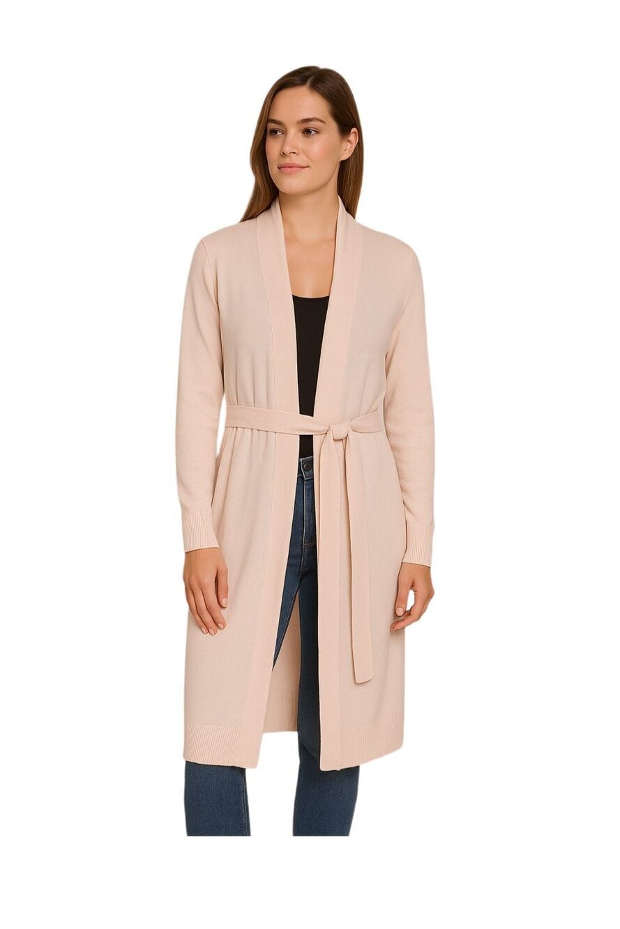 Twelfth Love size L pale pink long lagenlook cardigan.